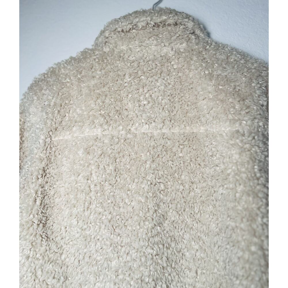 ABERCROMBIE & FITCH | Teddy Cropped Jacket Lined Button Front Collar Sz S - Picture 12 of 13